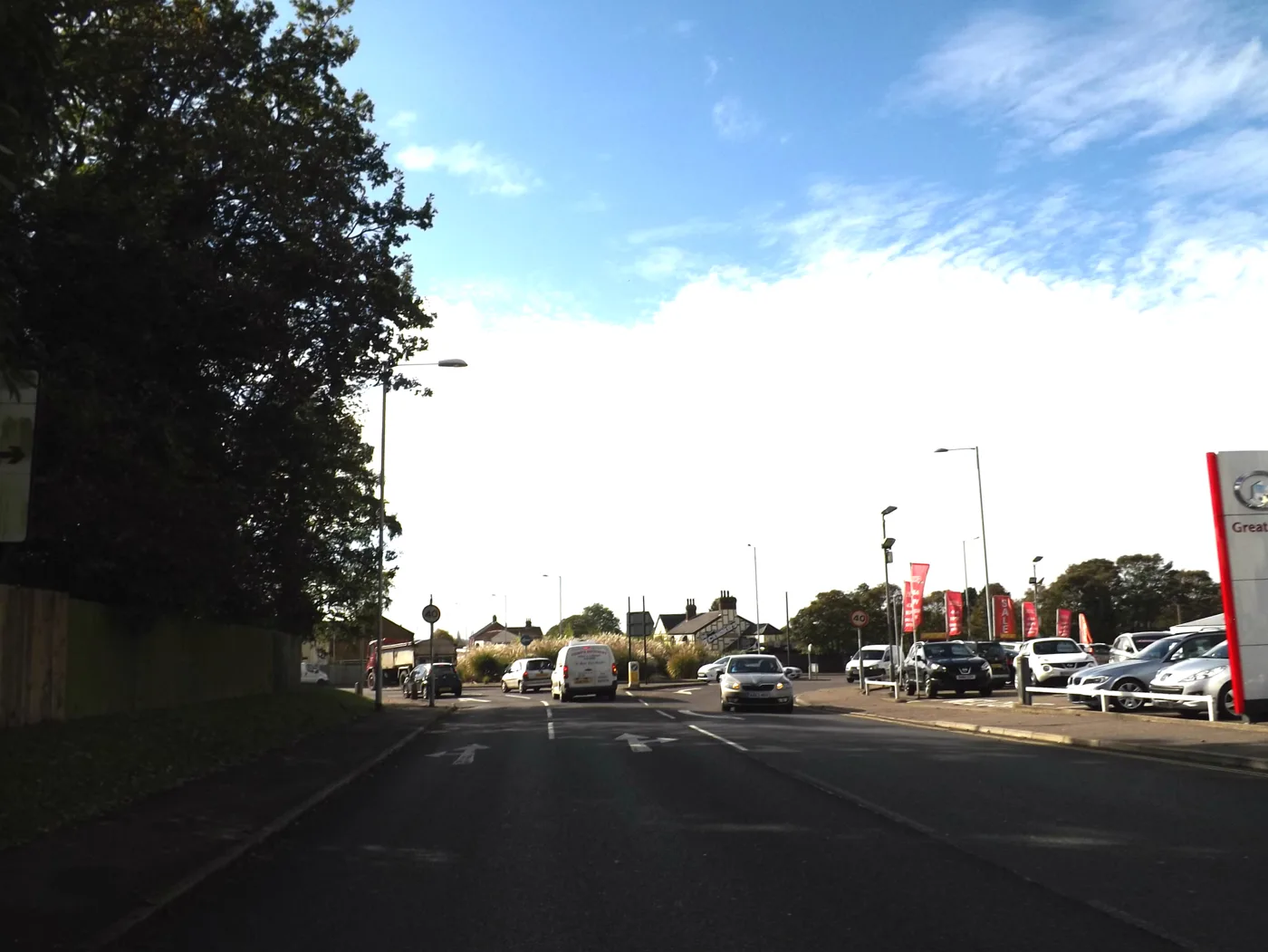 The A1151 Wroxham Road in Sprowston, where the plan says the expected fall in traffic has not happened.