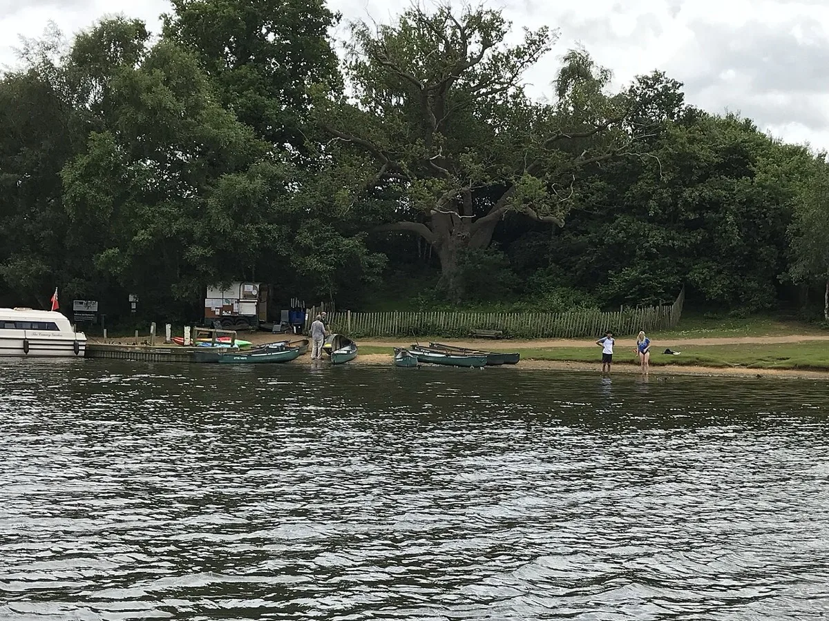 The small beach on Salhouse Broad